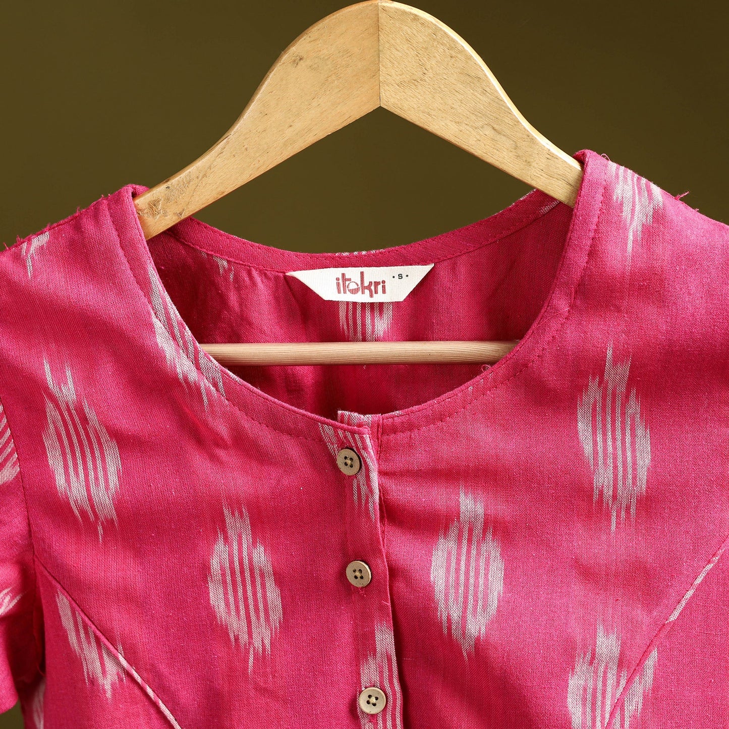 Pochampally ikat cotton readymade blouse 01 - handcrafted