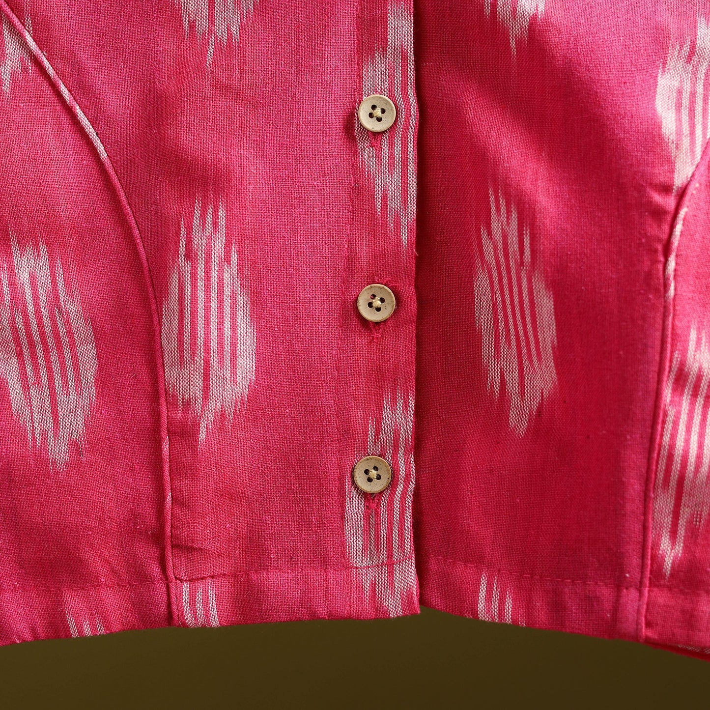 Pochampally ikat cotton readymade blouse 01 - handcrafted