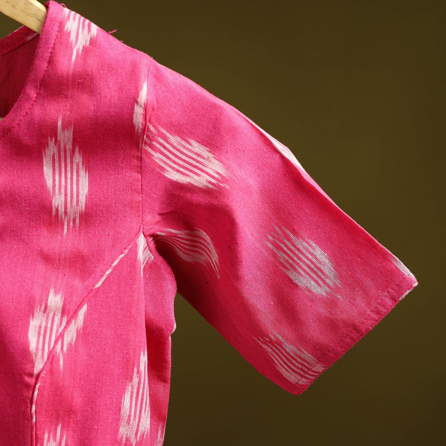 Pochampally ikat cotton readymade blouse 01 - handcrafted