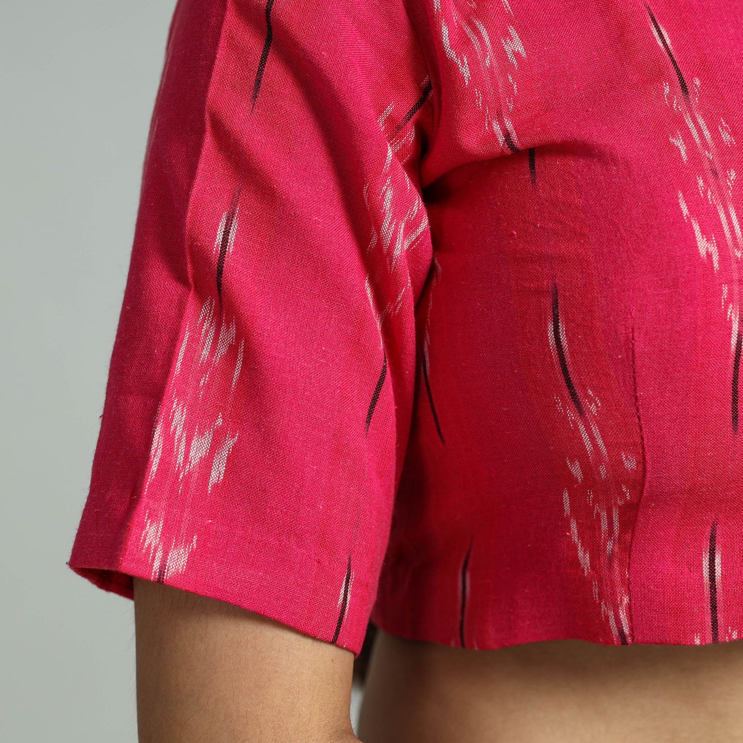 Buy Pochampally Ikat Cotton Stitched Blouse 26 Online at iTokri.com