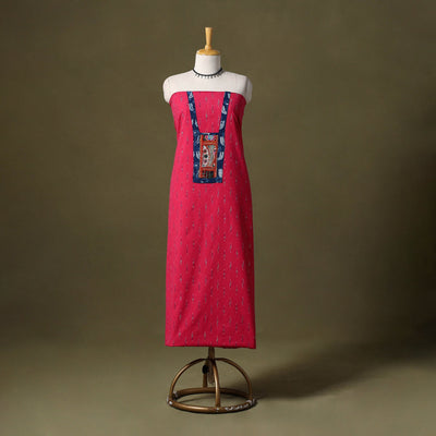 Pochampally Ikat Cotton Unstitched Kurta Material