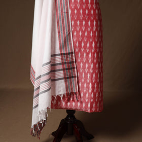 Pochampally ikat mercerised cotton 2pc unstitched dress