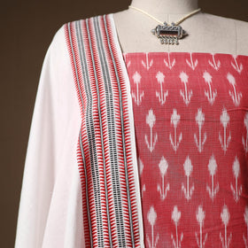 Pochampally ikat mercerised cotton 2pc unstitched dress