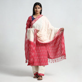 Pochampally Ikat Kurta with Palazzo & Dupatta Set
