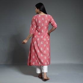 Buy Pochampally Ikat Weave Cotton Long Kurta Online at iTokri.com