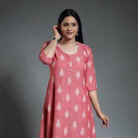 Buy Pochampally Ikat Weave Cotton Long Kurta Online at iTokri.com