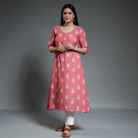 Buy Pochampally Ikat Weave Cotton Long Kurta Online at iTokri.com