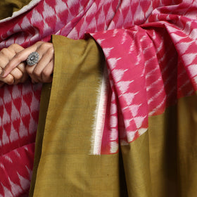 Buy Pink Pochampally Ikat Weave Handloom Cotton Saree Online