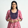  Pochampally Ikat Weave Khun Patchwork Cotton A-Line Kurta 