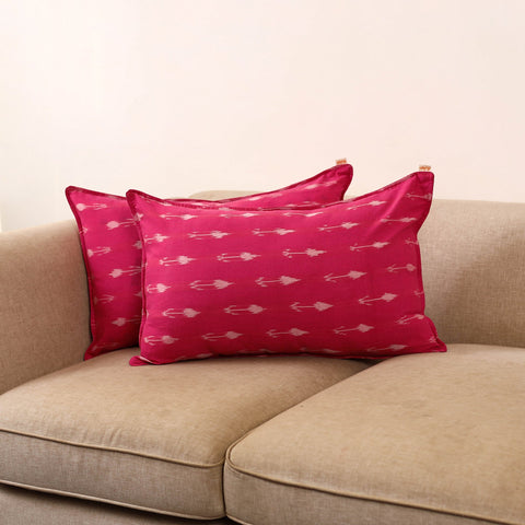 Pochampally ikat weave pillow covers (set of 2) 03