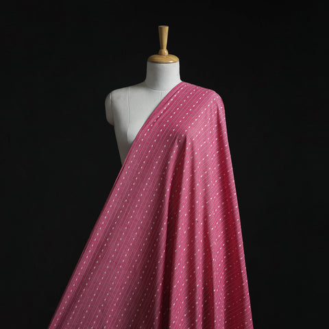 Pink - prewashed cotton jacquard fabric 01 - handcrafted