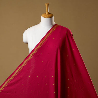 Pink Prewashed Cotton Jacquard Fabric