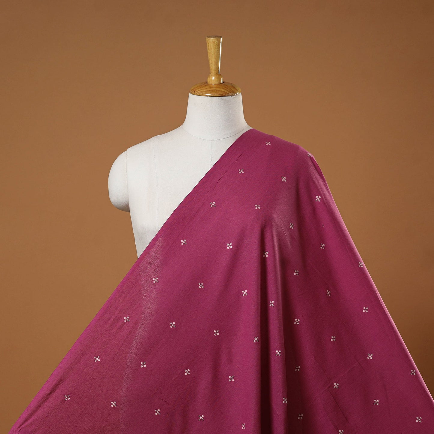 Pink - prewashed cotton jacquard fabric 03 - handcrafted