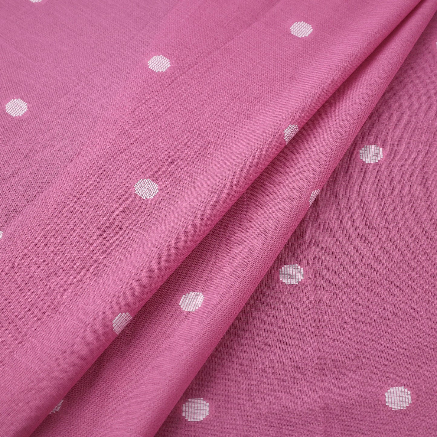 Pink Prewashed Cotton Jacquard Fabric