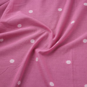 Pink Prewashed Cotton Jacquard Fabric