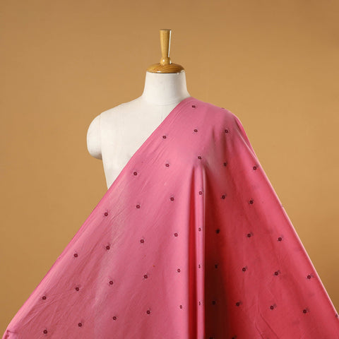 Pink - prewashed cotton jacquard fabric 12 - handcrafted