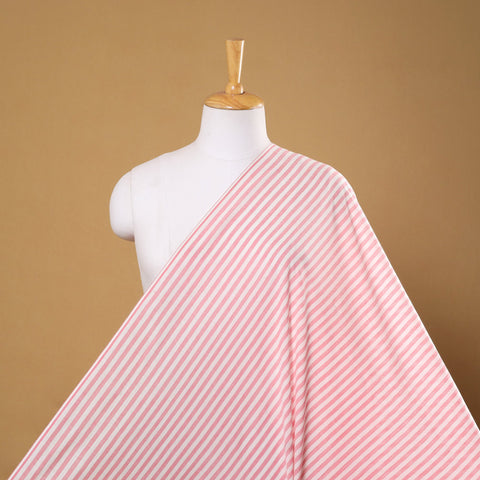 Pink Prewashed Cotton Jacquard Fabric