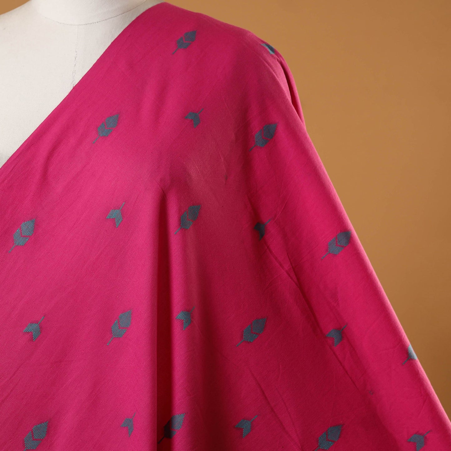 Pink - prewashed cotton jacquard fabric 17 - handcrafted