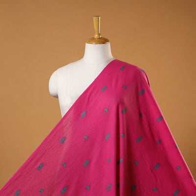 Pink - prewashed cotton jacquard fabric 17 - handcrafted