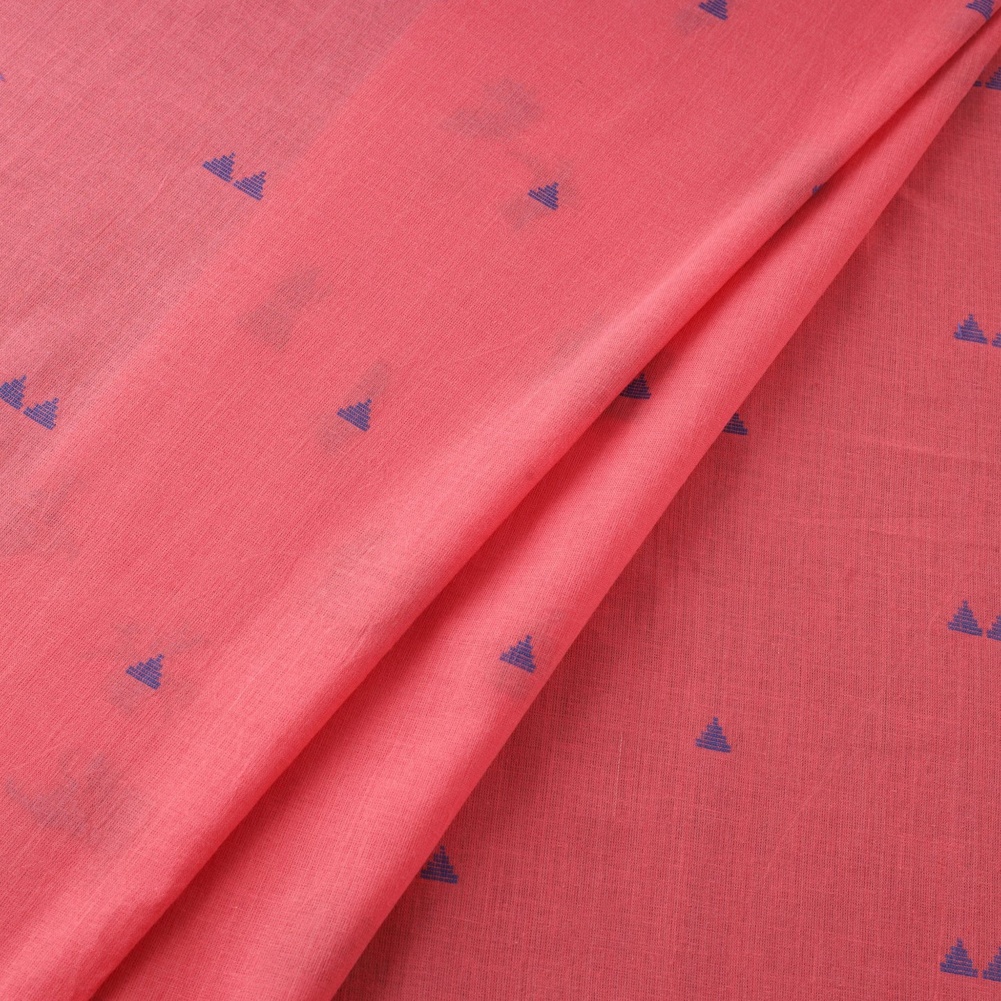 Pink - prewashed cotton jacquard fabric 18 - handcrafted