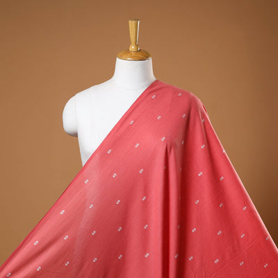 Red - prewashed cotton jacquard fabric 18 - handcrafted