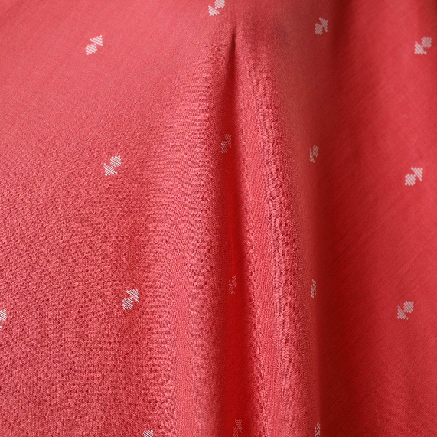 Red - prewashed cotton jacquard fabric 18 - handcrafted