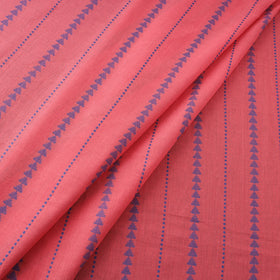 Pink Prewashed Cotton Jacquard Fabric