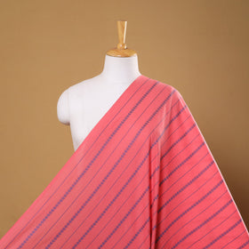 Pink Prewashed Cotton Jacquard Fabric