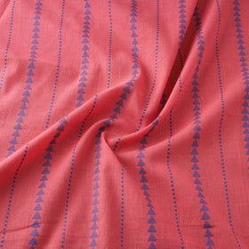 Pink Prewashed Cotton Jacquard Fabric