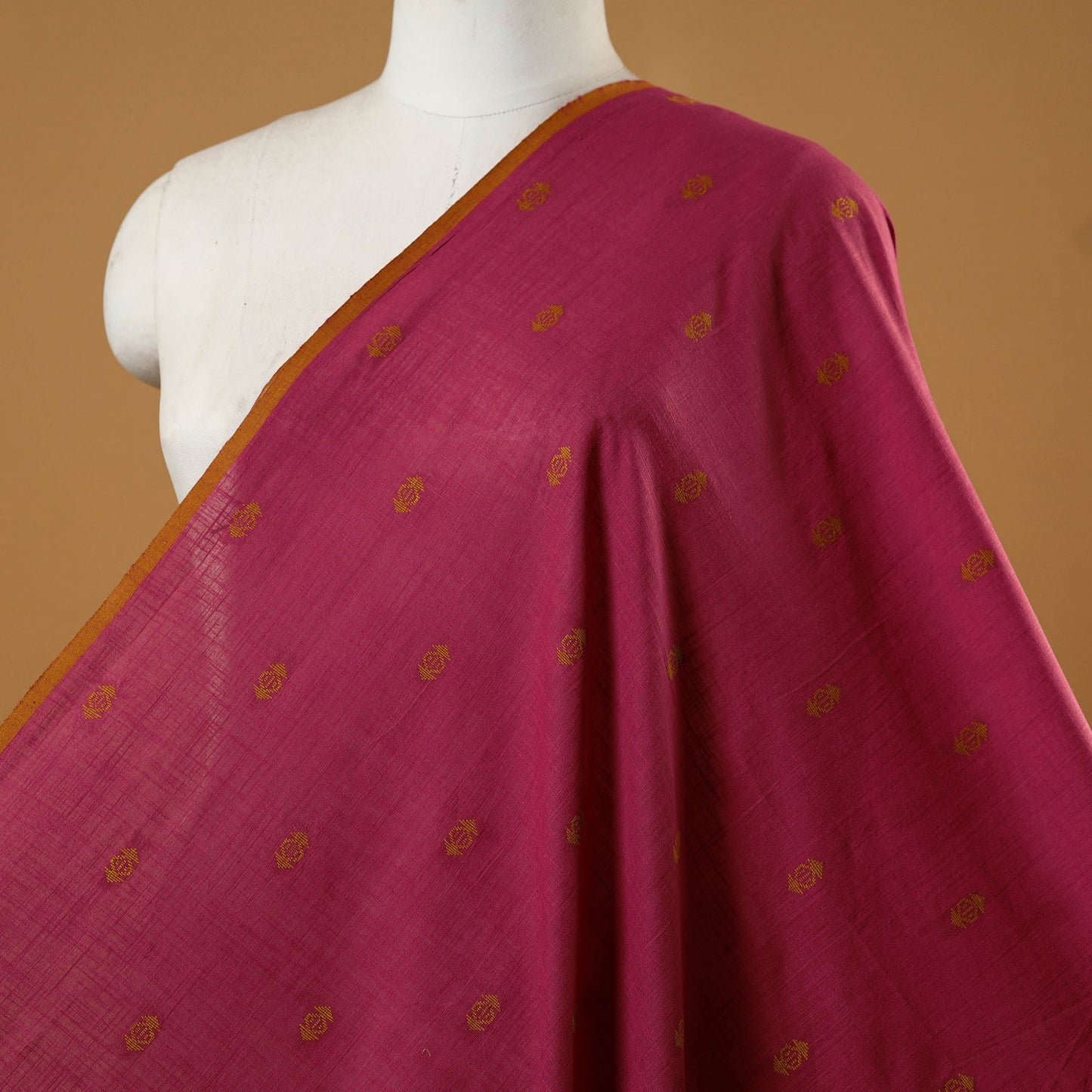 Pink - prewashed cotton jacquard fabric 22 - handcrafted