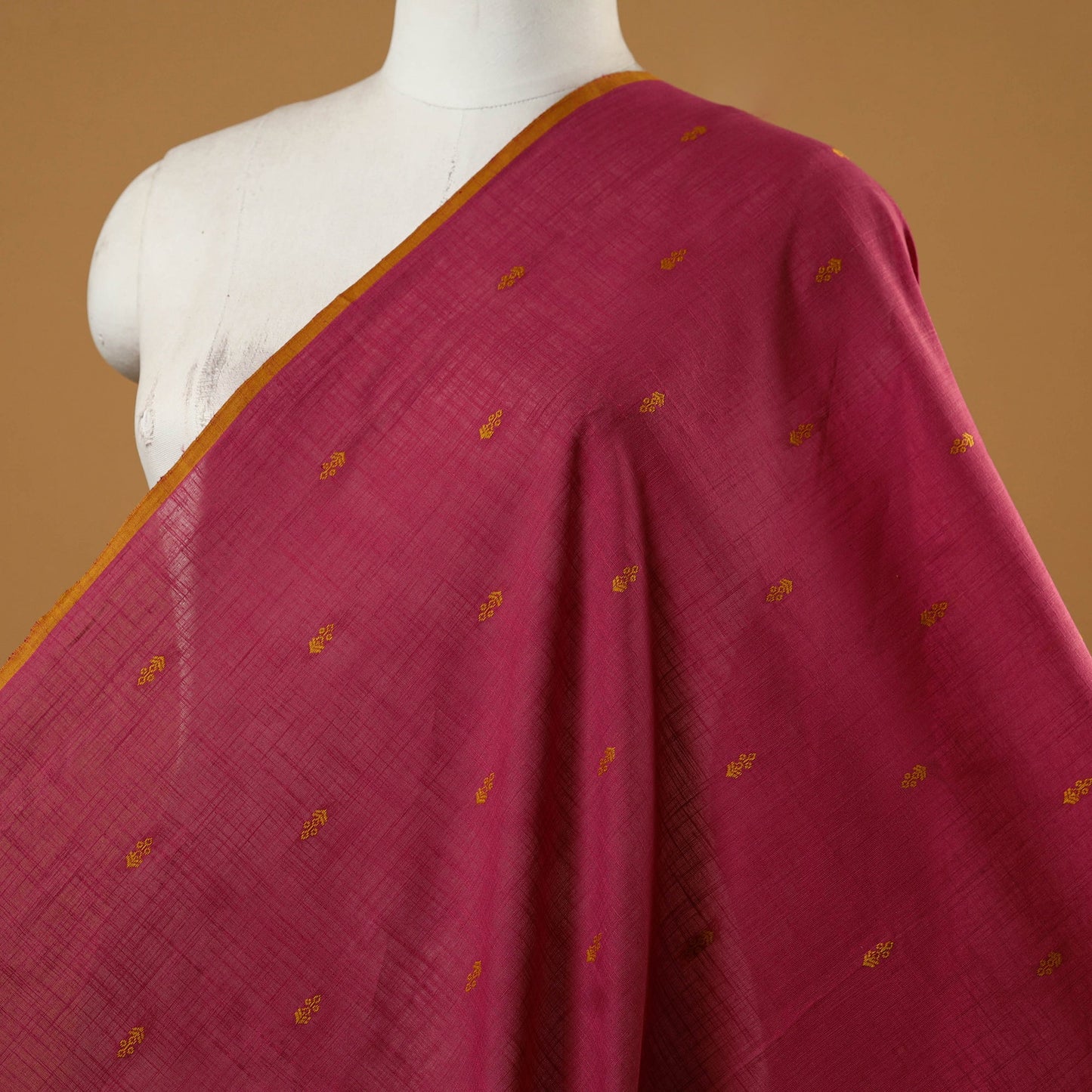 Pink - prewashed cotton jacquard fabric 23 - handcrafted