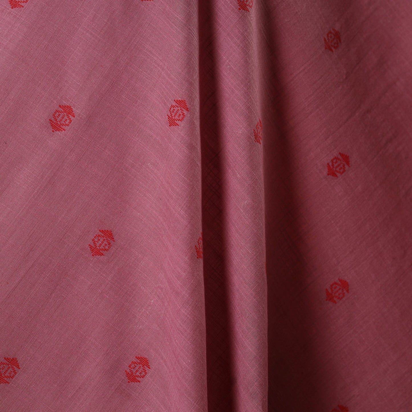 Pink - prewashed cotton jacquard fabric 25 - handcrafted