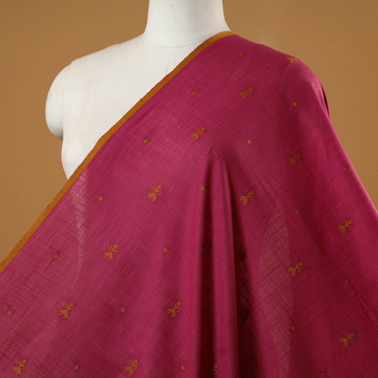 Pink - prewashed cotton jacquard fabric 26 - handcrafted