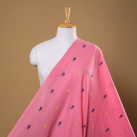 Pink Prewashed Cotton Jacquard Fabric