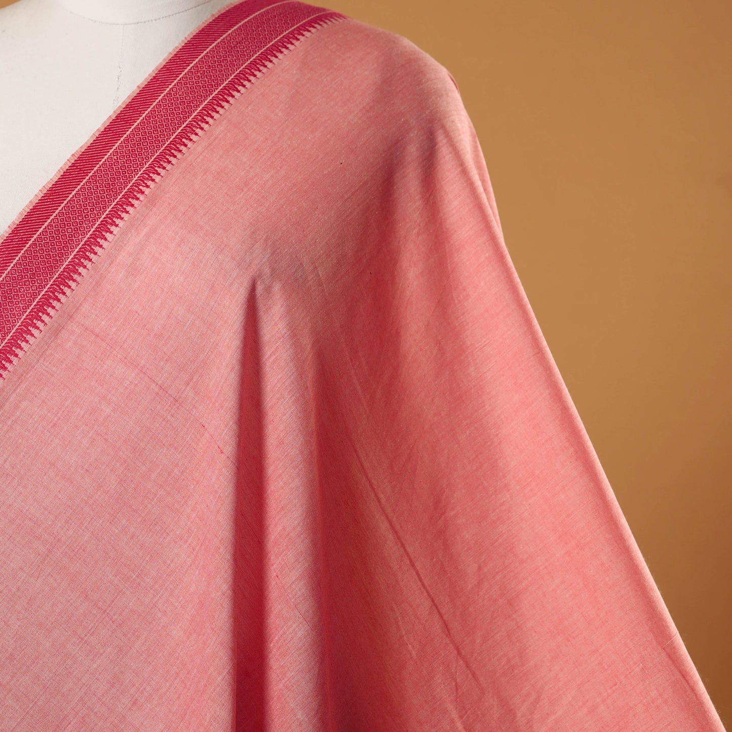 Pink - prewashed cotton jacquard fabric 30 - handcrafted