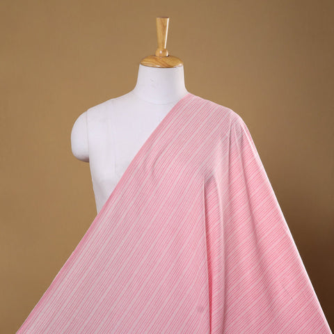 Pink Prewashed Cotton Jacquard Fabric