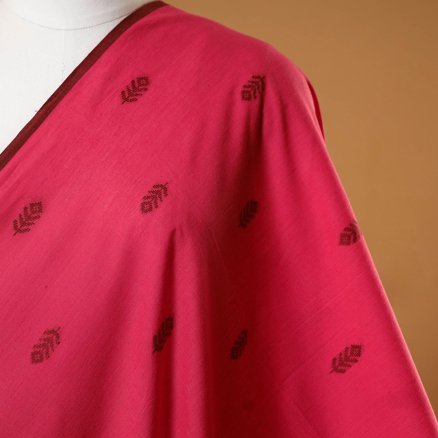 Pink - prewashed cotton jacquard weave fabric 25