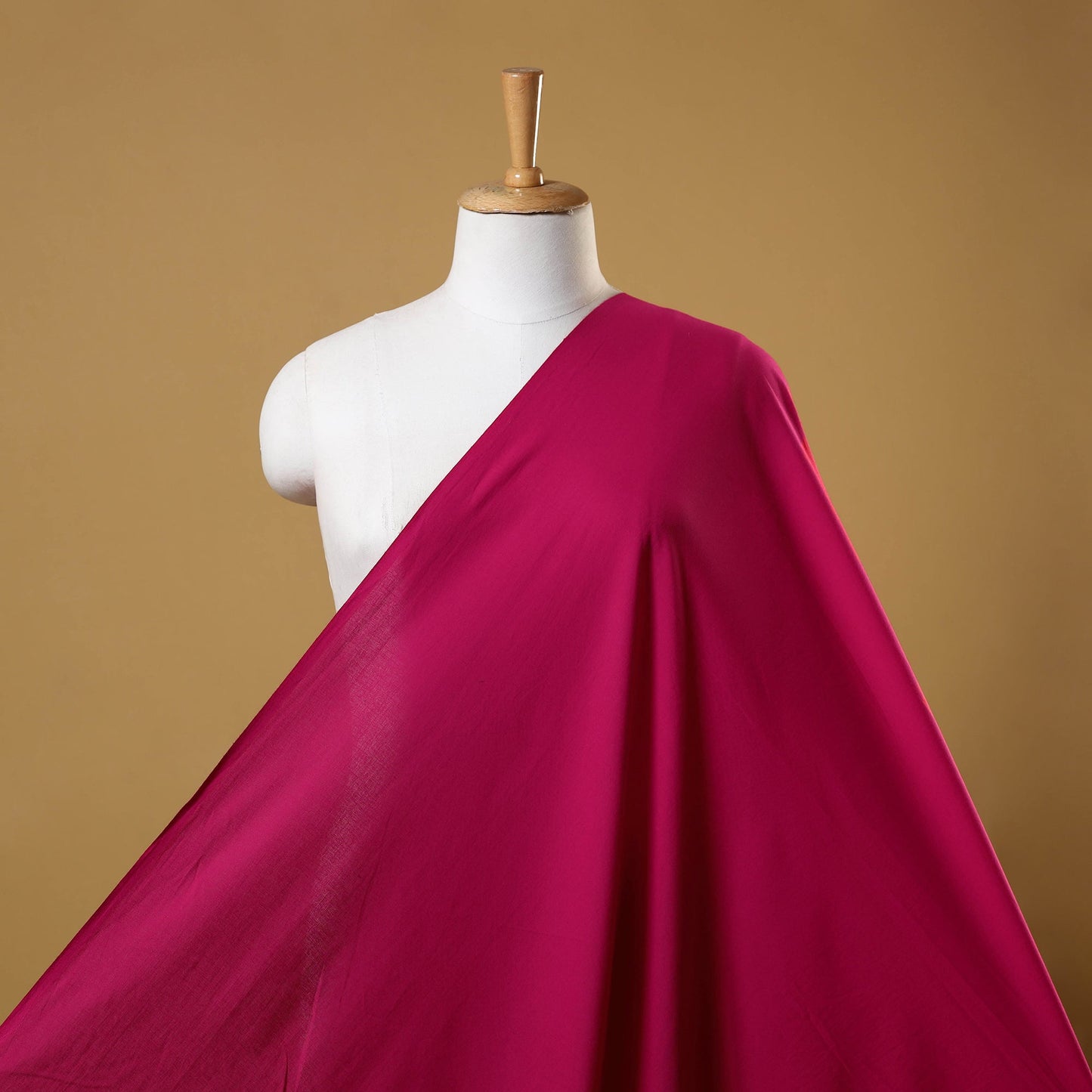 Pink Prewashed Cotton Plain Fabric