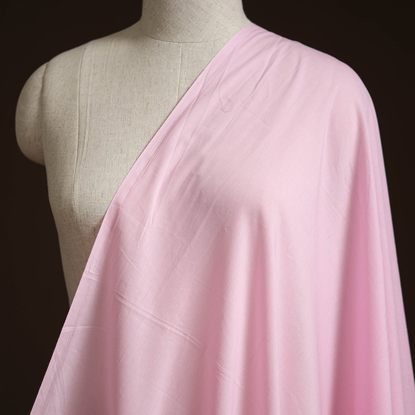 Baby pink - prewashed dyed cotton plain fabric 43