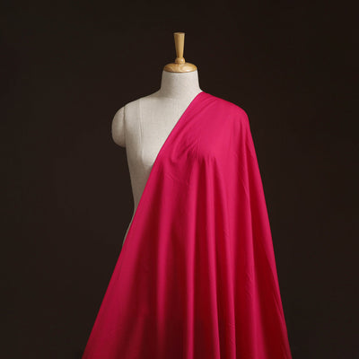 Pink - prewashed dyed cotton plain fabric 45 - handcrafted