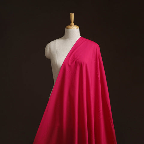 Pink - prewashed dyed cotton plain fabric 45 - handcrafted