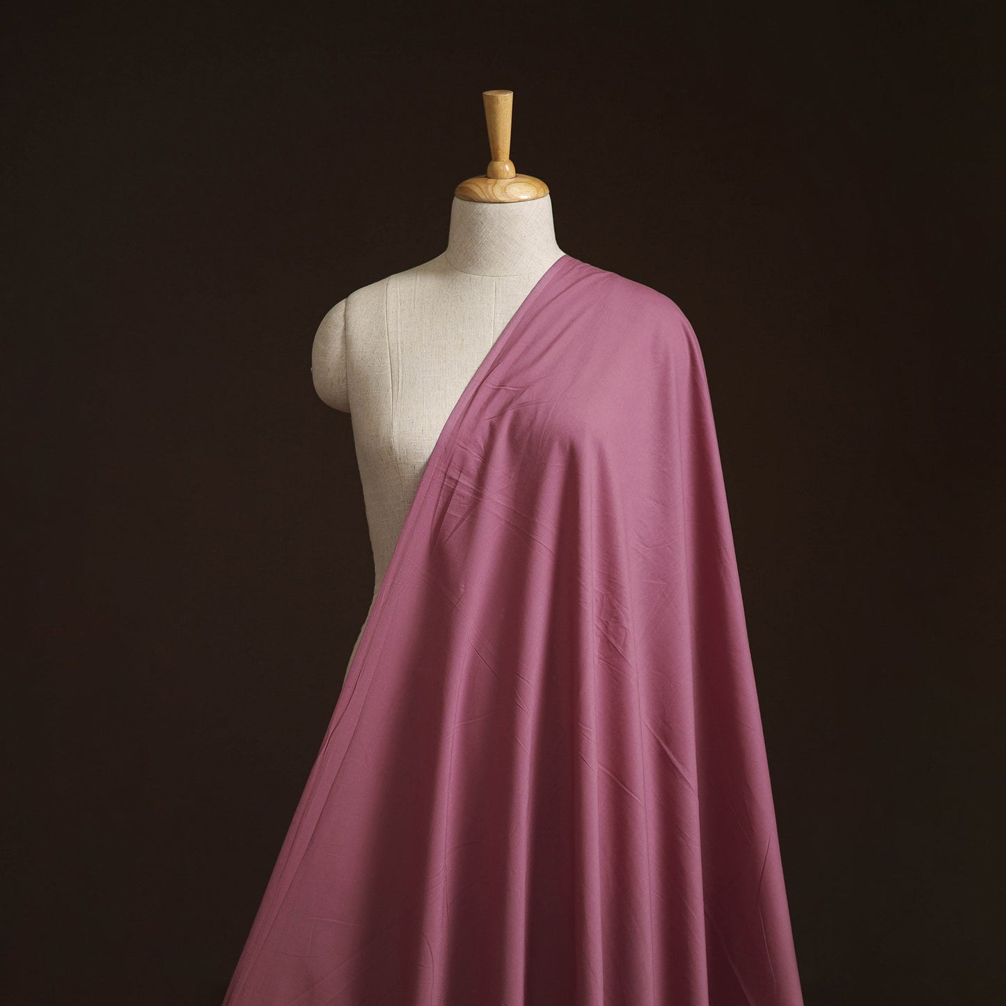 Pink - prewashed dyed cotton plain fabric 58 - handcrafted