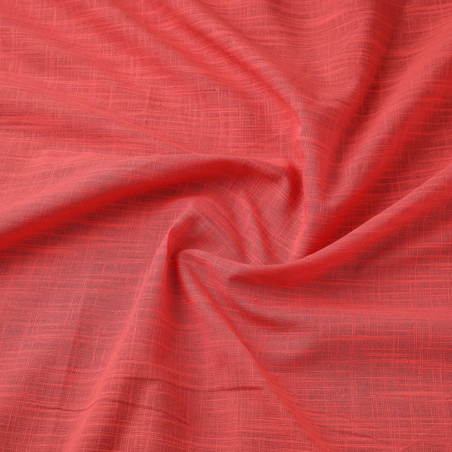 Pink Prewashed Slub Cotton Plain Fabric
