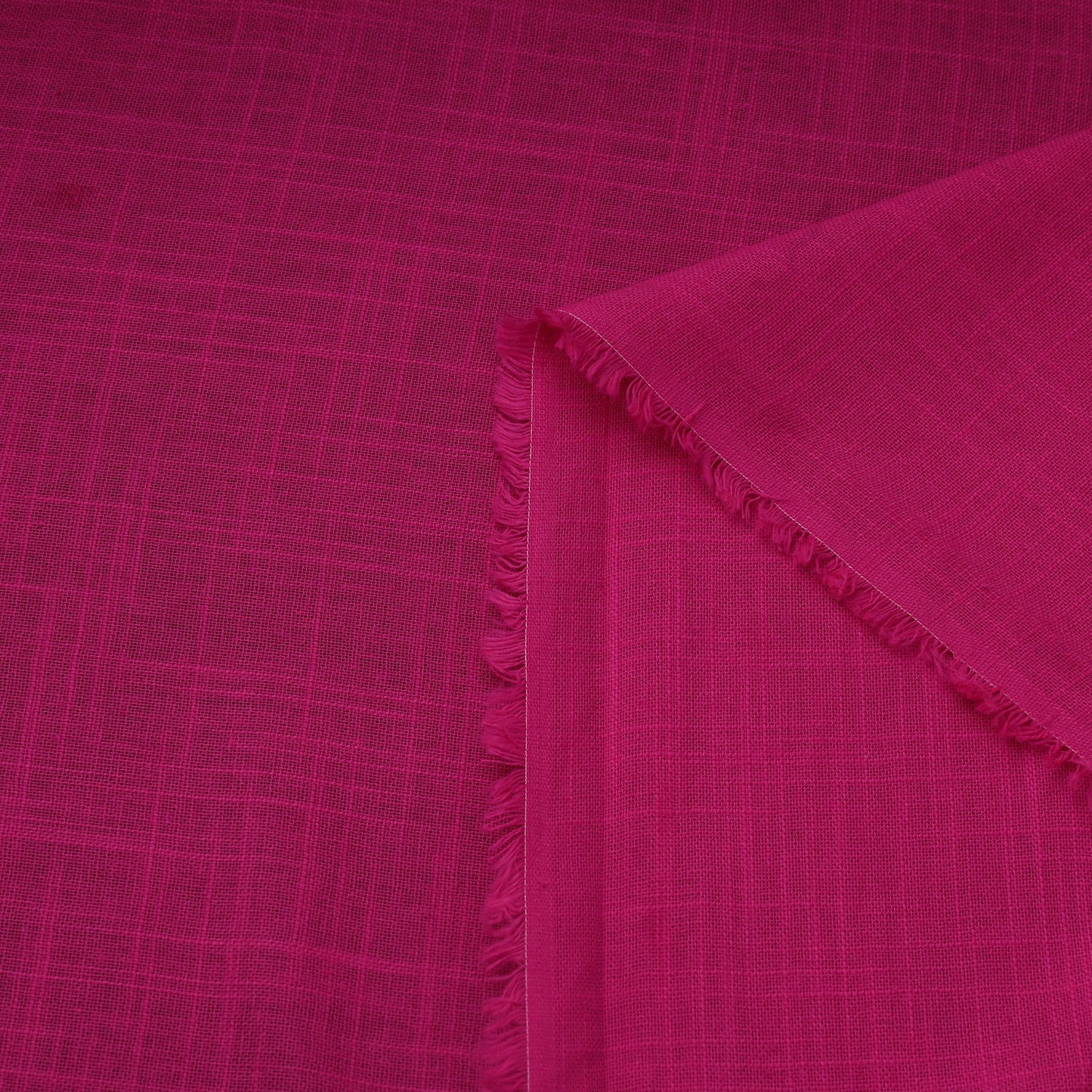 Pink - prewashed slub cotton plain fabric 14 - handcrafted