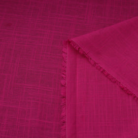 Pink - prewashed slub cotton plain fabric 14 - handcrafted