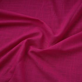 Pink - prewashed slub cotton plain fabric 14 - handcrafted
