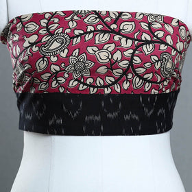 Pink - printed cotton kalamkari blouse piece 24