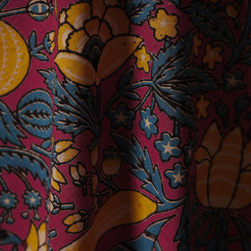 Printed cotton kalamkari fabric 02 - handcrafted