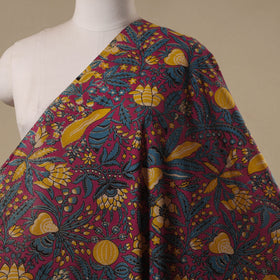 Printed cotton kalamkari fabric 02 - handcrafted