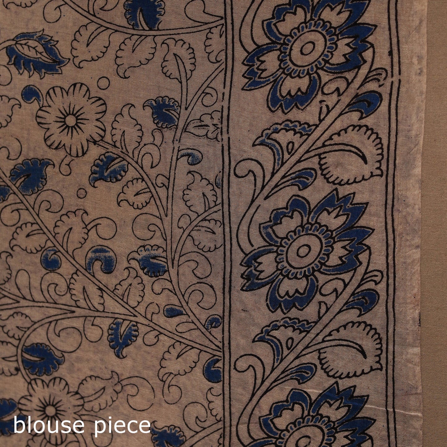 Pink - printed cotton kalamkari saree 04 - handcrafted